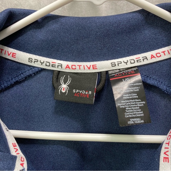 SPYDER Active Full Zip Jacket Blue Mens Large NEW - Picture 10 of 16